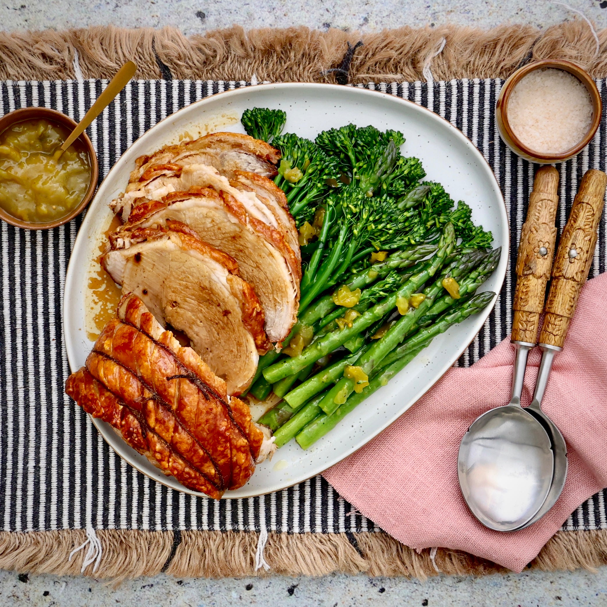 Rolled Pork Leg, Asparagus and Broccolini – Harris Farm Markets