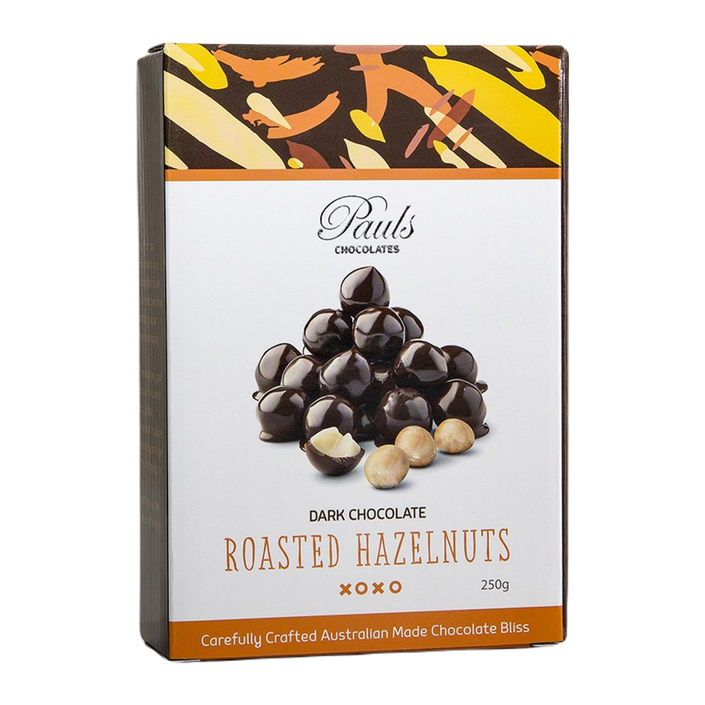 Pauls Roasted Hazelnuts Dark Chocolate 250g