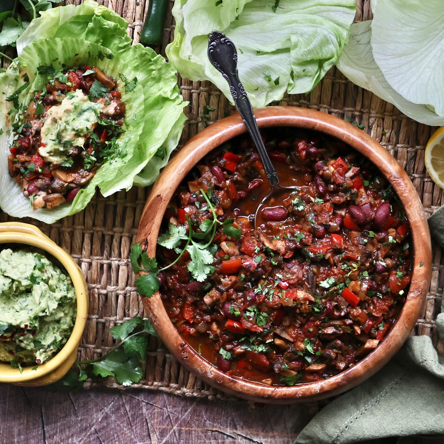 Organic Vegetarian Mexican Lettuce Cups