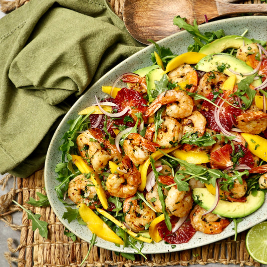 Prawn, Mango & Blood Orange Salad