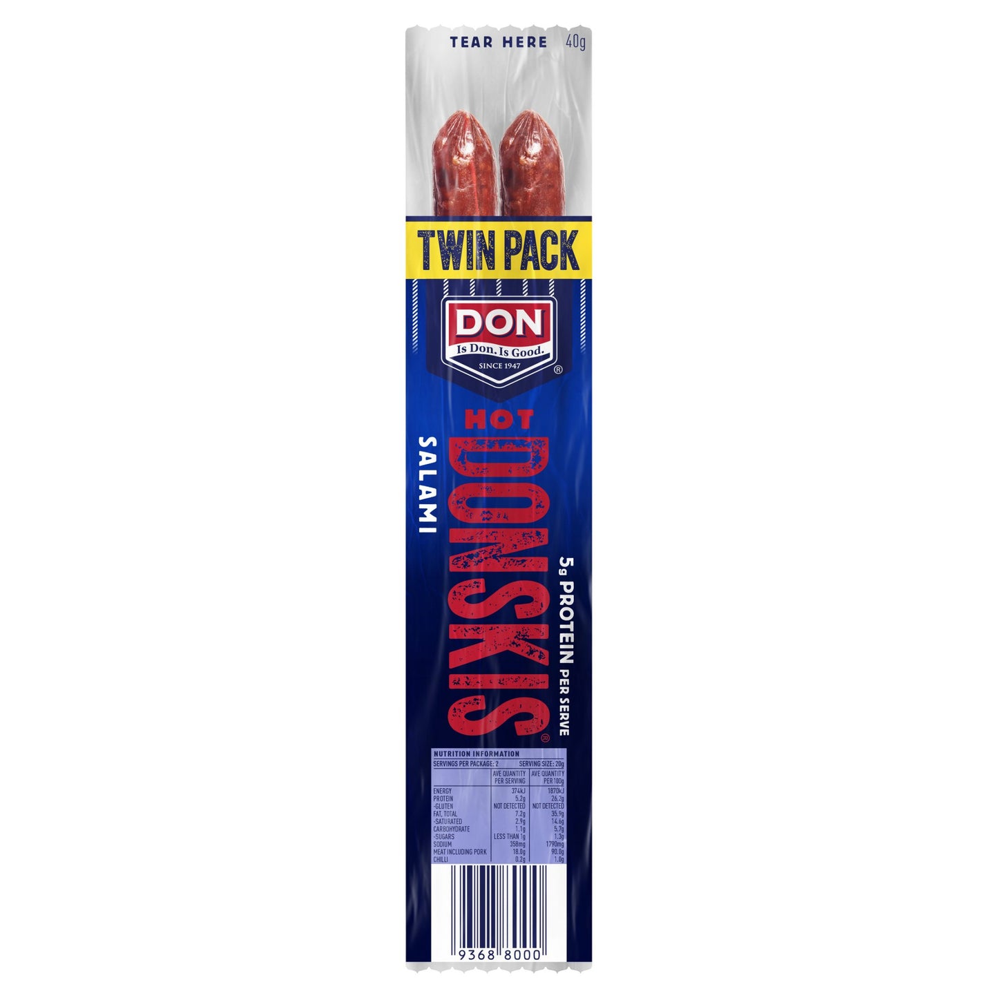 Don Donskis Hot Salami Twin Pack 40g