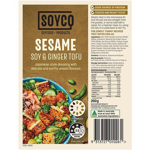 Soyco Sesame Ginger Tofu 200g