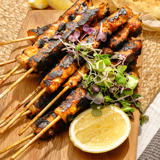 Chicken Kebabs - with Tzatziki and Zaatar Flat Breads