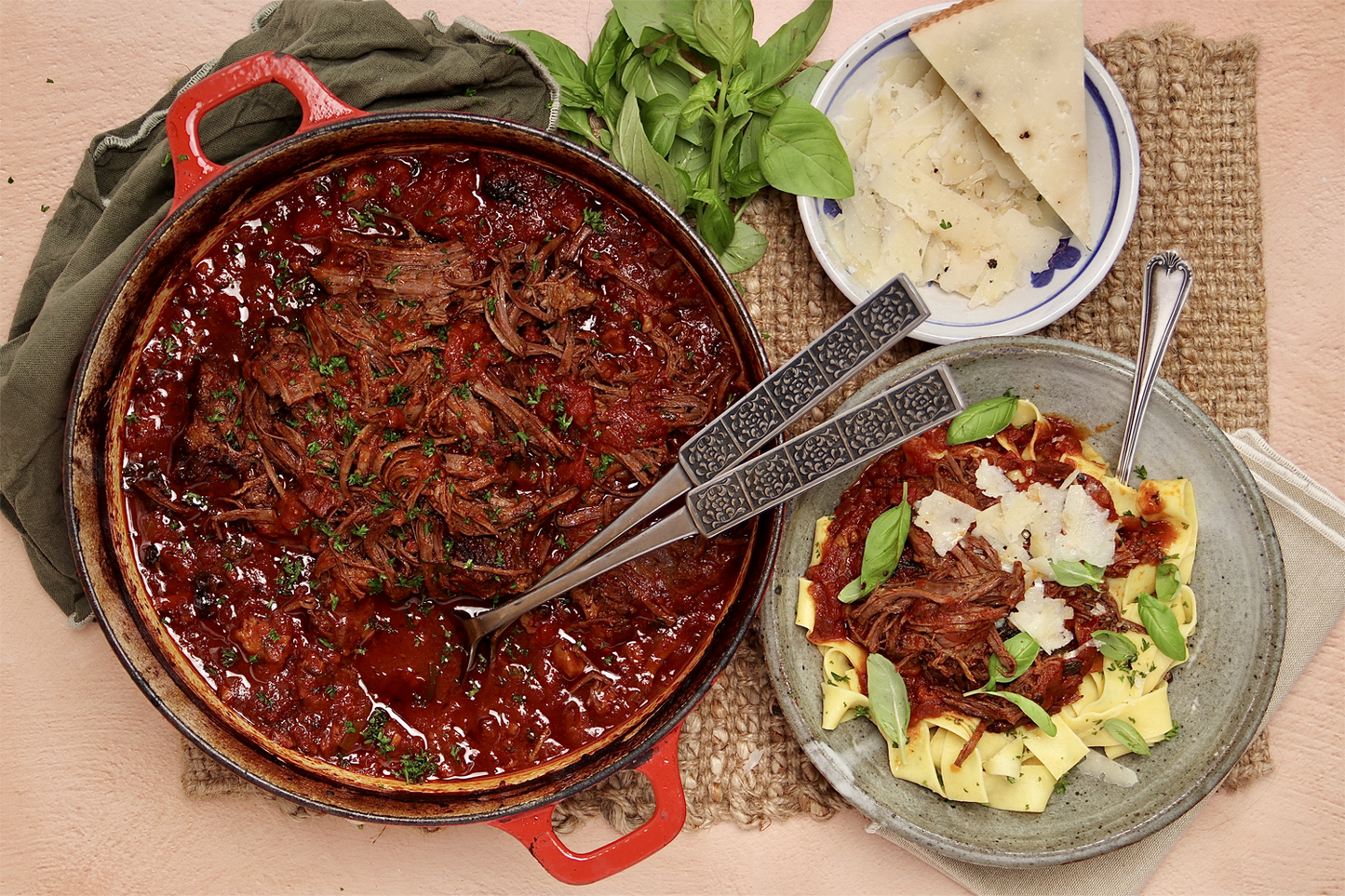 Slow Cooked Brisket Ragu - With Papardelle Pasta