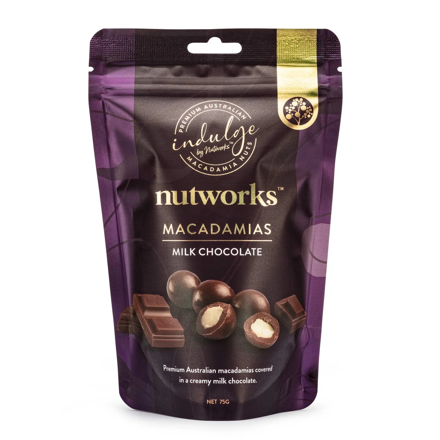 Nutworks Milk Chocolate Macadamia 75g