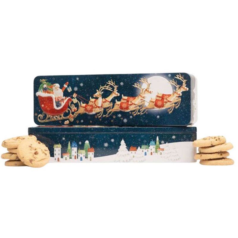 Farmhouse Chocolate Chip Biscuit Flying Santa Tin 225g