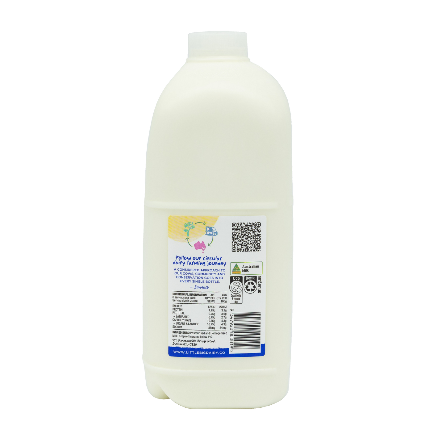 The Little Big Dairy Full Cream Milk 2L