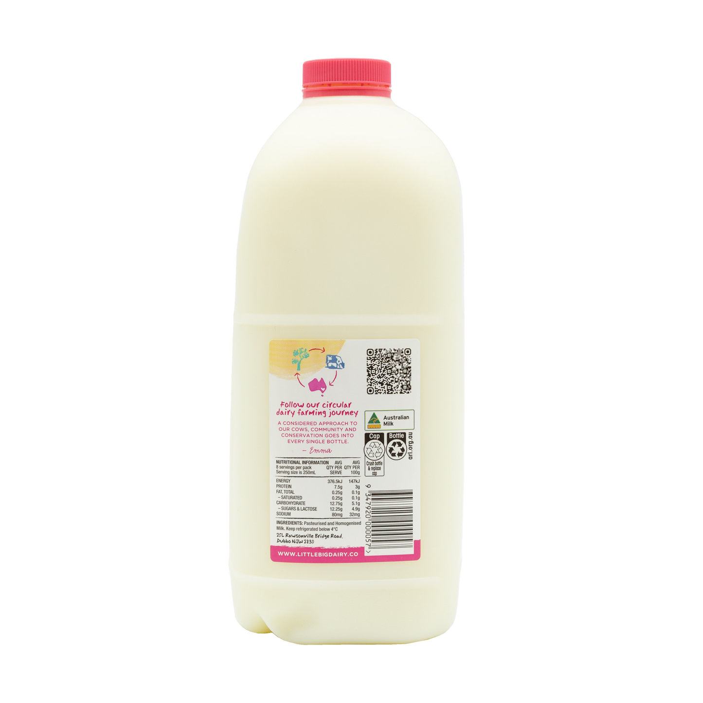 The Little Big Dairy No Cream Milk 2L