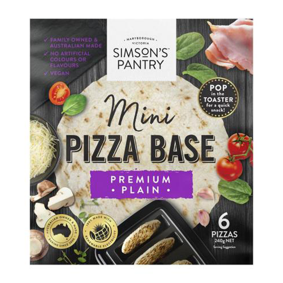 Simson's Pantry Mini Pizza Plain 240g