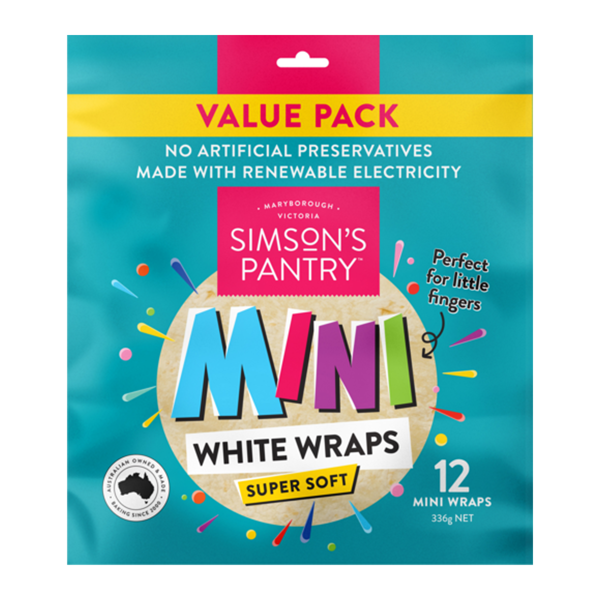 Simson's Pantry Mini White Wraps Value Pack 336g