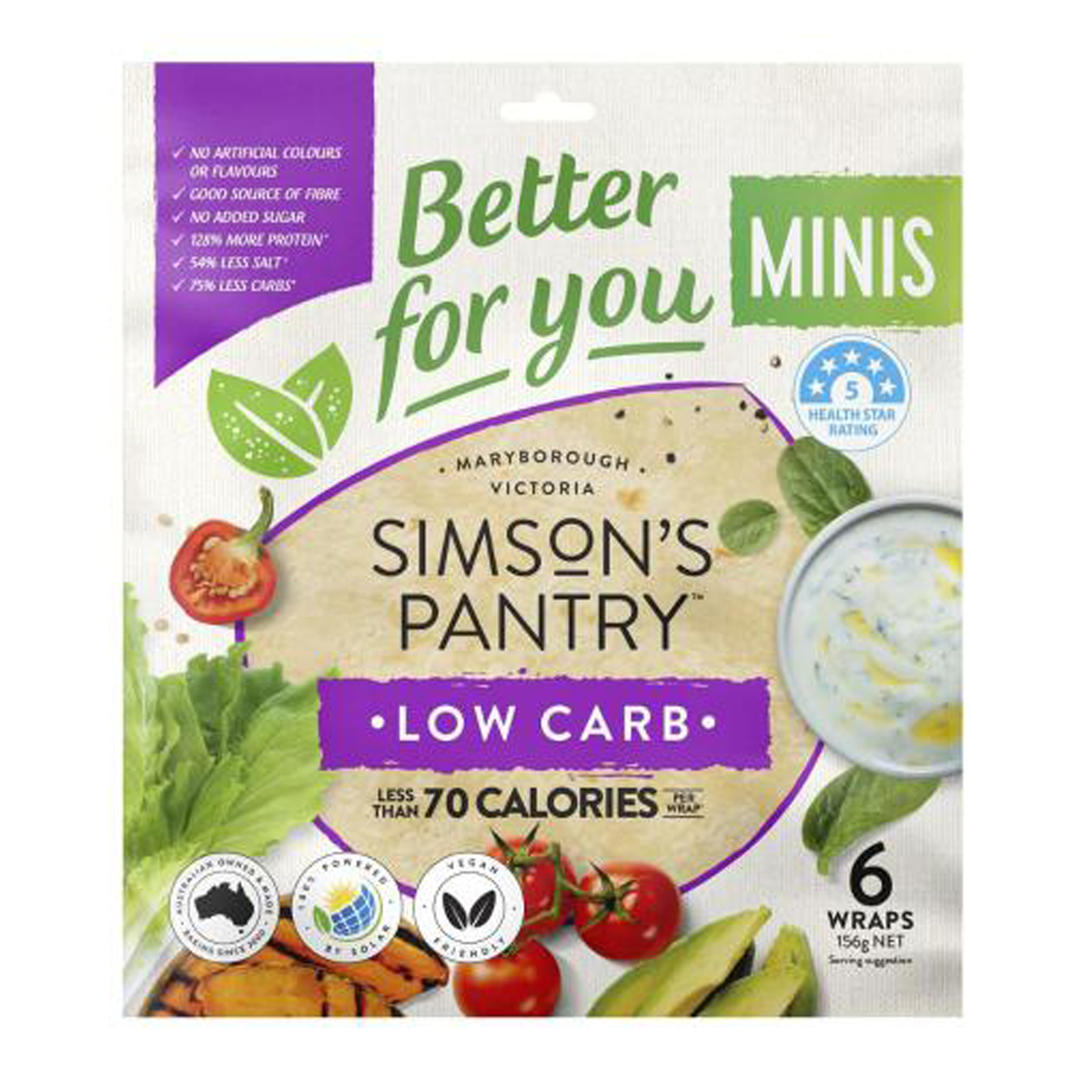 Simson's Pantry Low Carb Mini Pack x6 156g