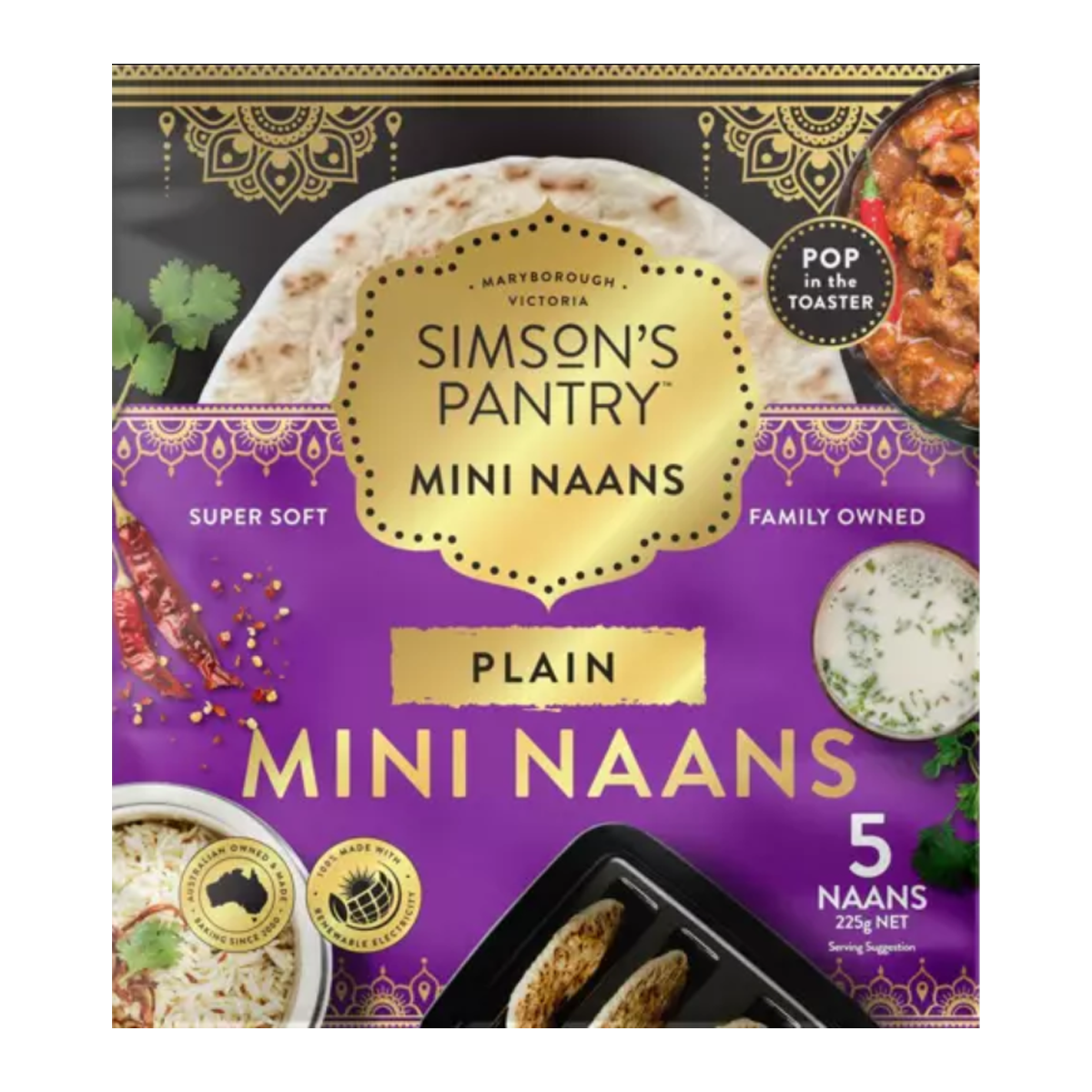 Simson's Pantry Mini Naan Traditional 225g