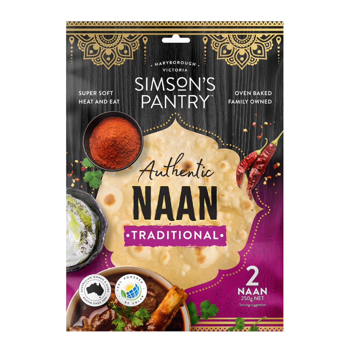 Simson's Pantry Naan Traditional 250g