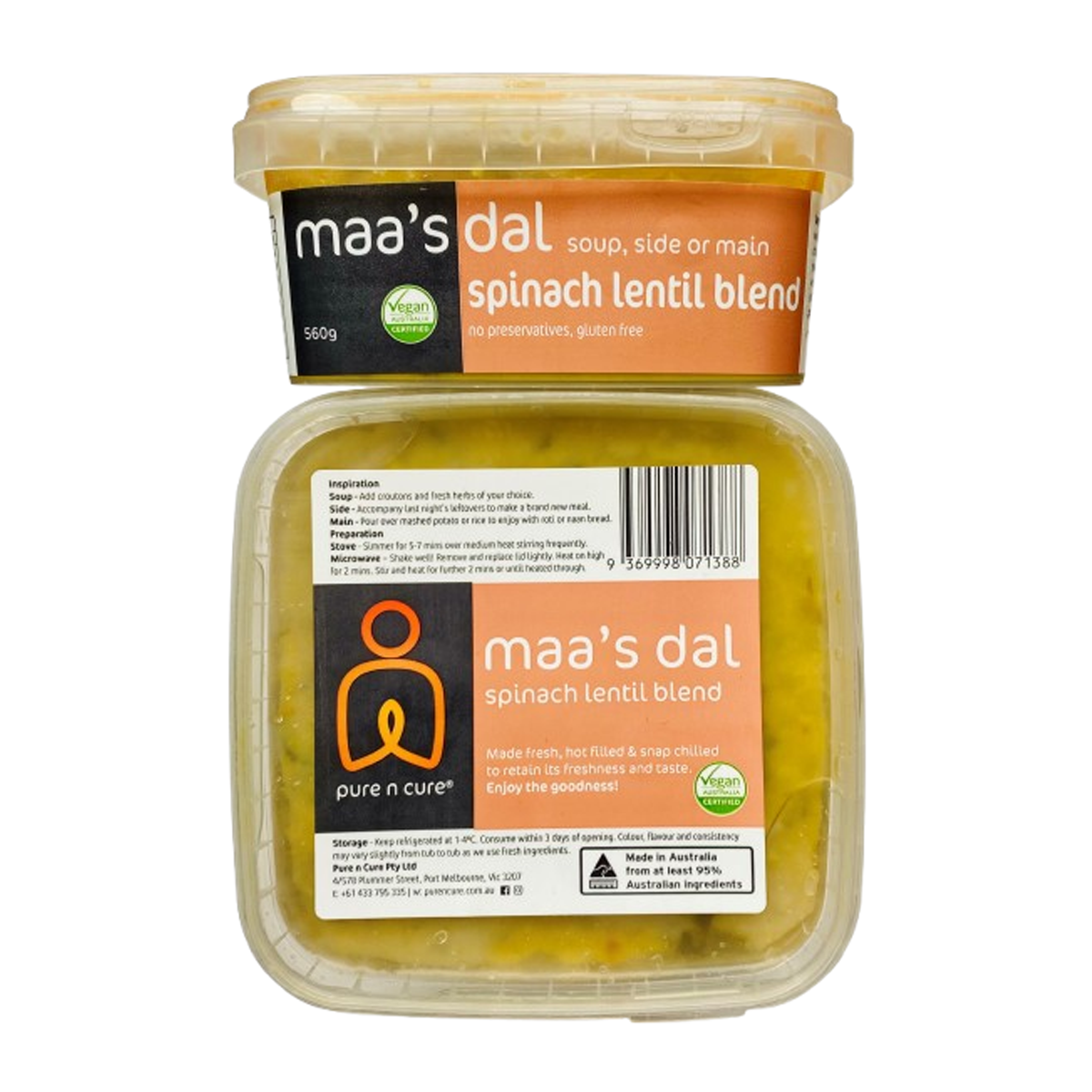 Maa's Dal Spinach Lentil Blend 560g