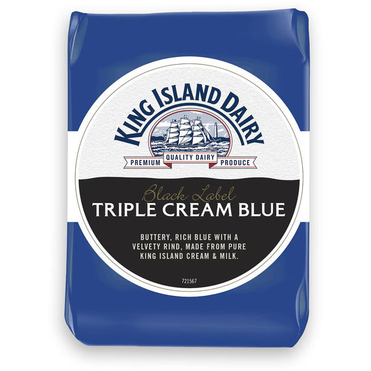 King Island Dairy Black Label Triple Cream Blue Cheese 100-200g