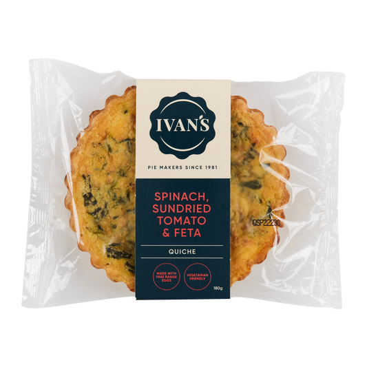 Ivan's Pies Spinach, Sundried Tomato and Feta Quiche 180g