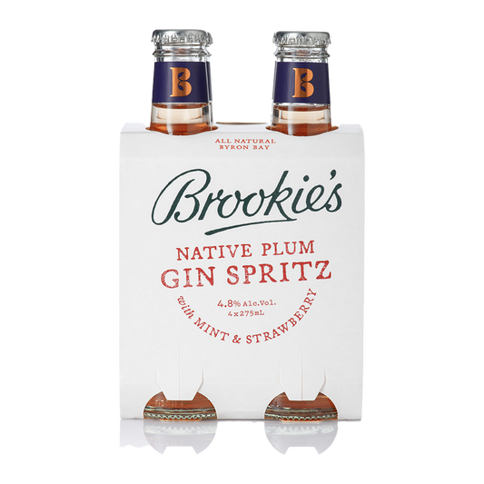 Brookie's Gin Spritz Native Plum with Mint and Strawberry 4 x 275ml