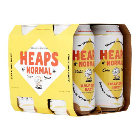 Heaps Normal Half Day Hazy Non-Alcoholic Beer 4X375ml