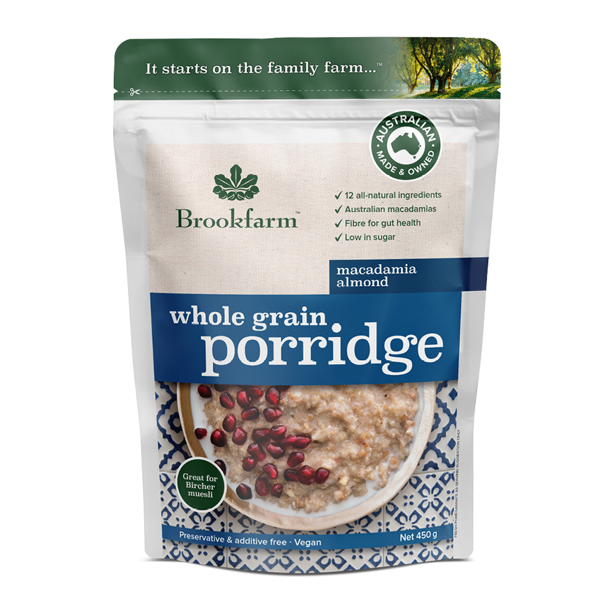 Brookfarm Whole Grain Porridge 450g