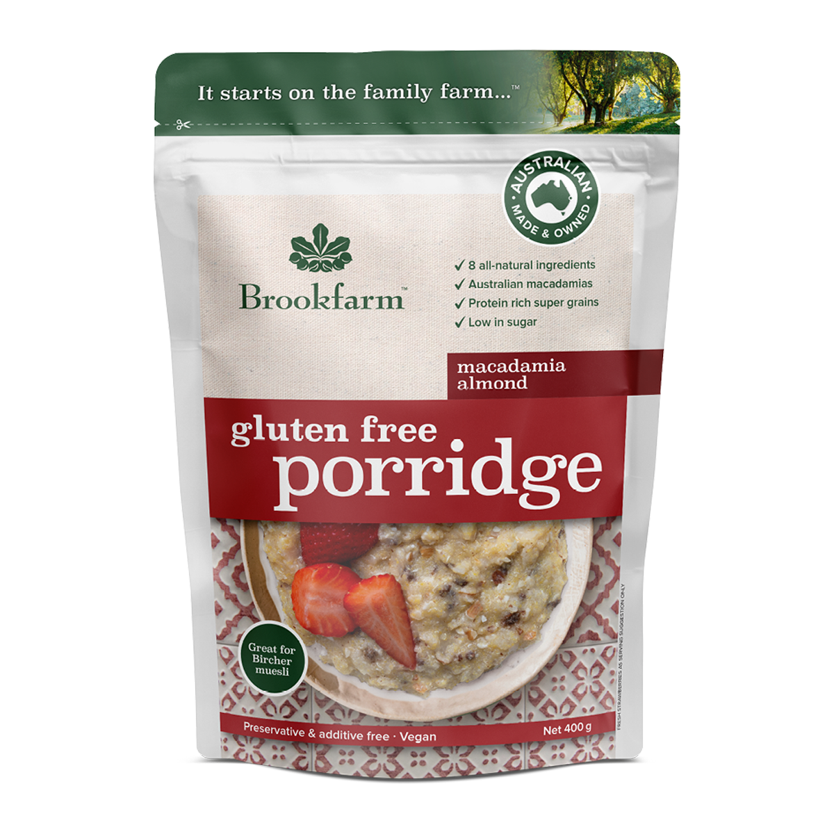 Brookfarm Gluten Free Porridge 400g