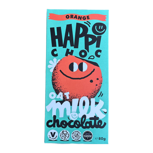 Happi Oat Orange Oat Milk Chocolate 80g