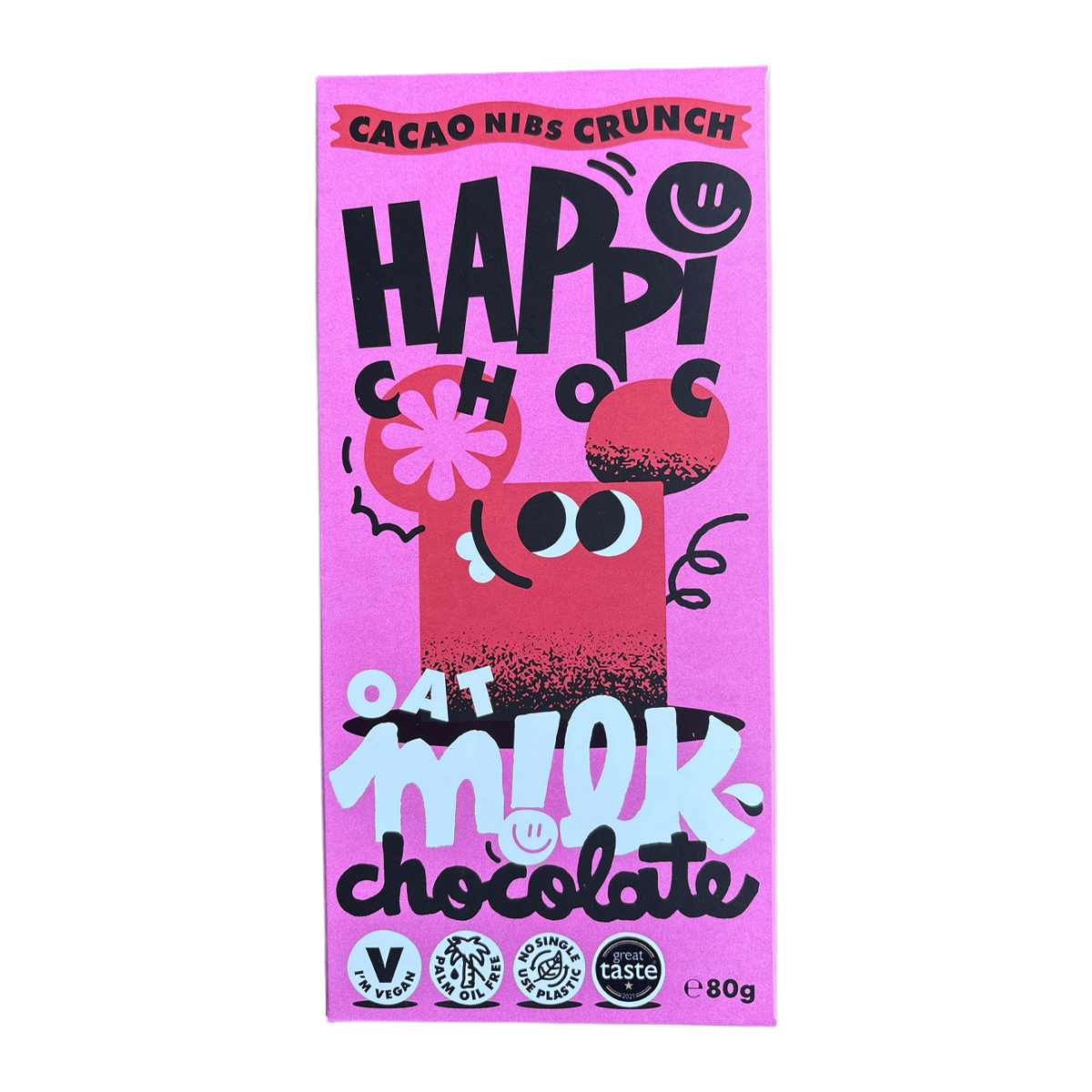 Happi Oat Milk Chocolate Block Nib 80g