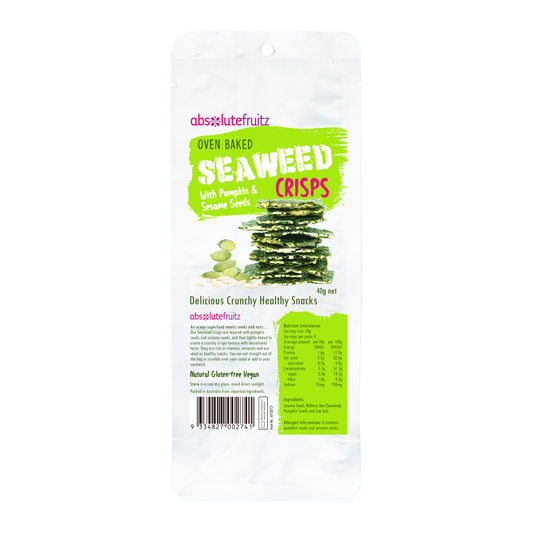 Absolutefruitz Seaweed Crisps with Pumpkin Seed and Sesame 40g