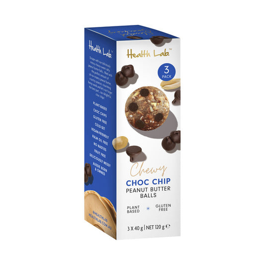 Healthy Lab Chewy Choc Chip Balls 3x40g