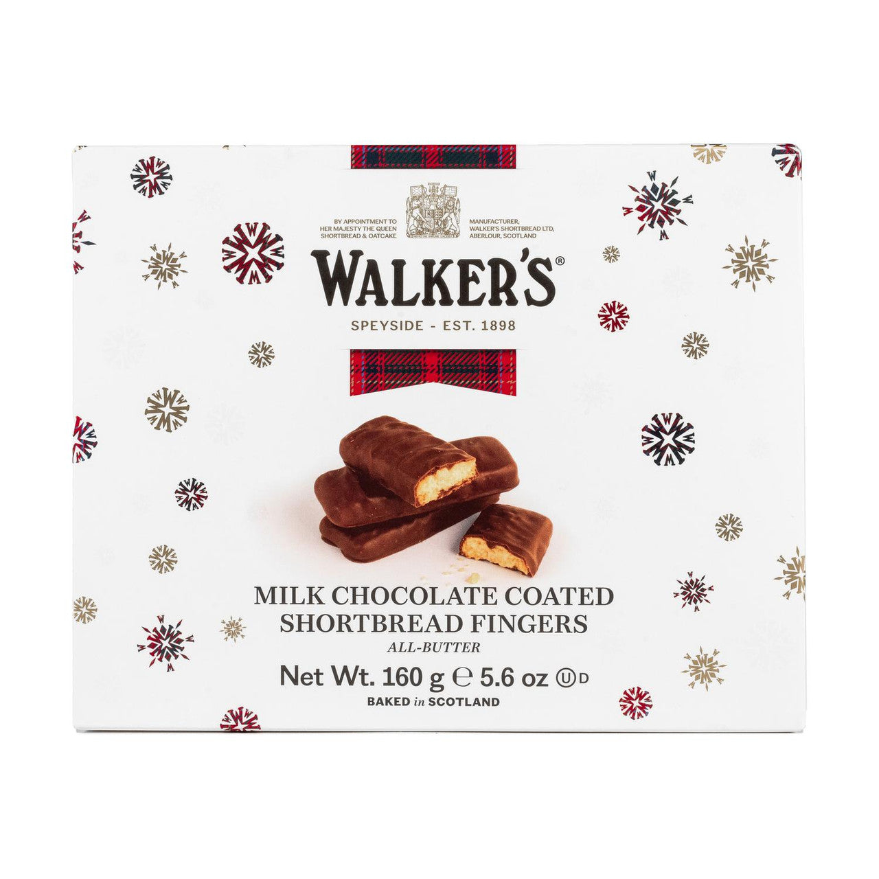 Walkers Shortbread Milk Chocolate Coated Shortbread Fingers 160g