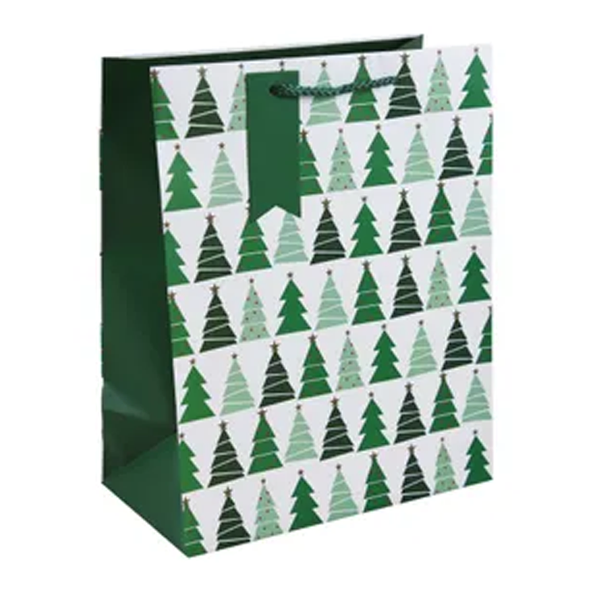 Eurowrap Gift Bag Green Trees Medium