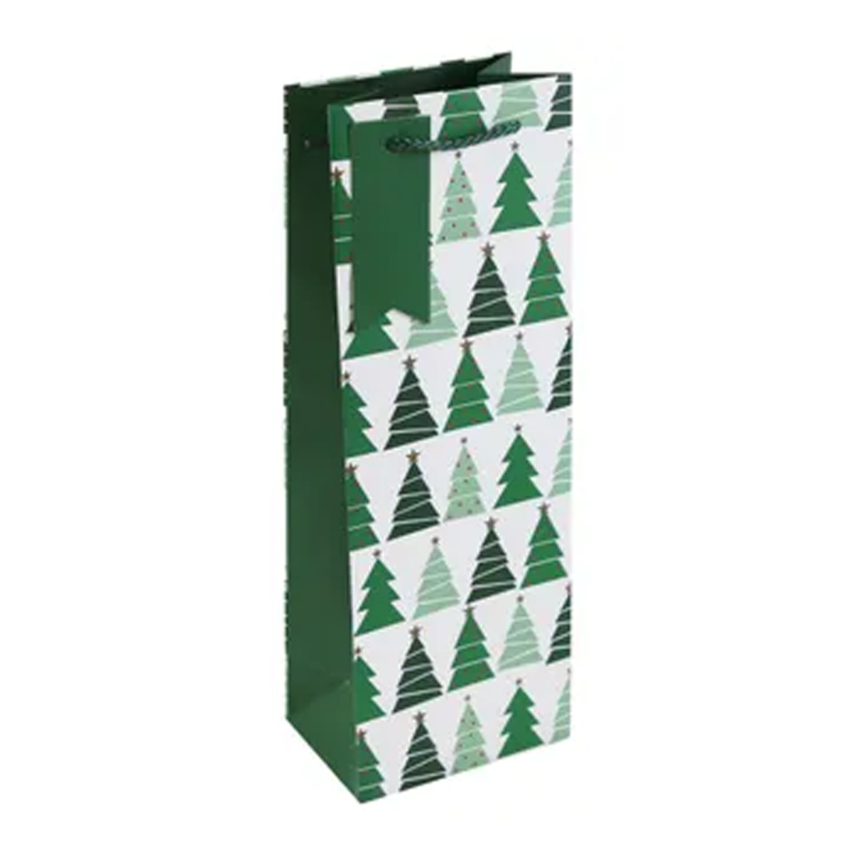 Eurowrap Bottle Bag Green Trees