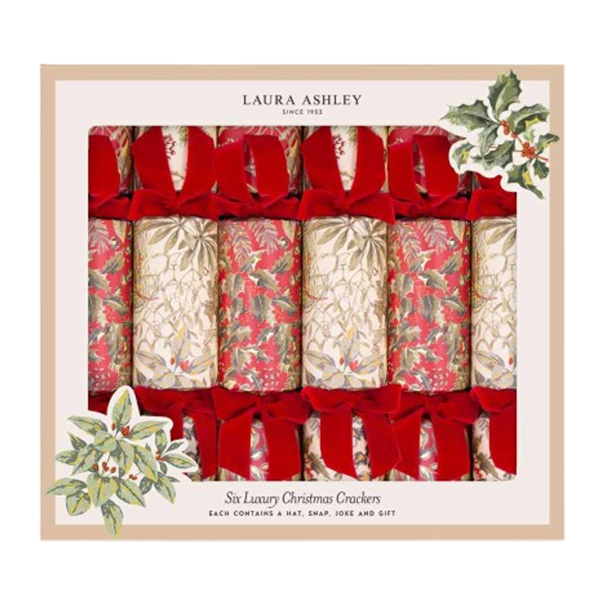 Celebration Crackers Laura Ashley Red x6