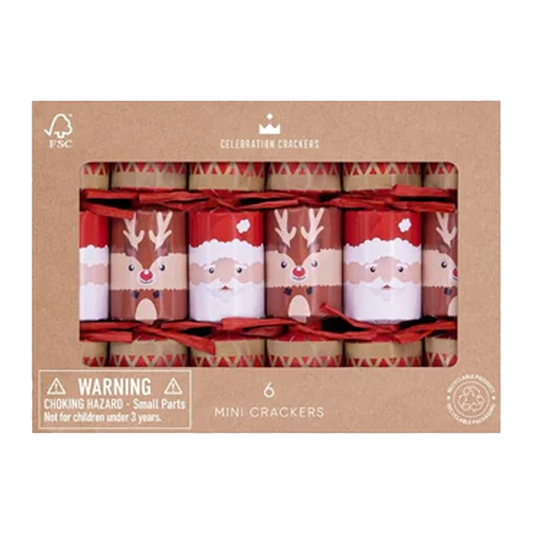 Celebration Mini Crackers Santa x6