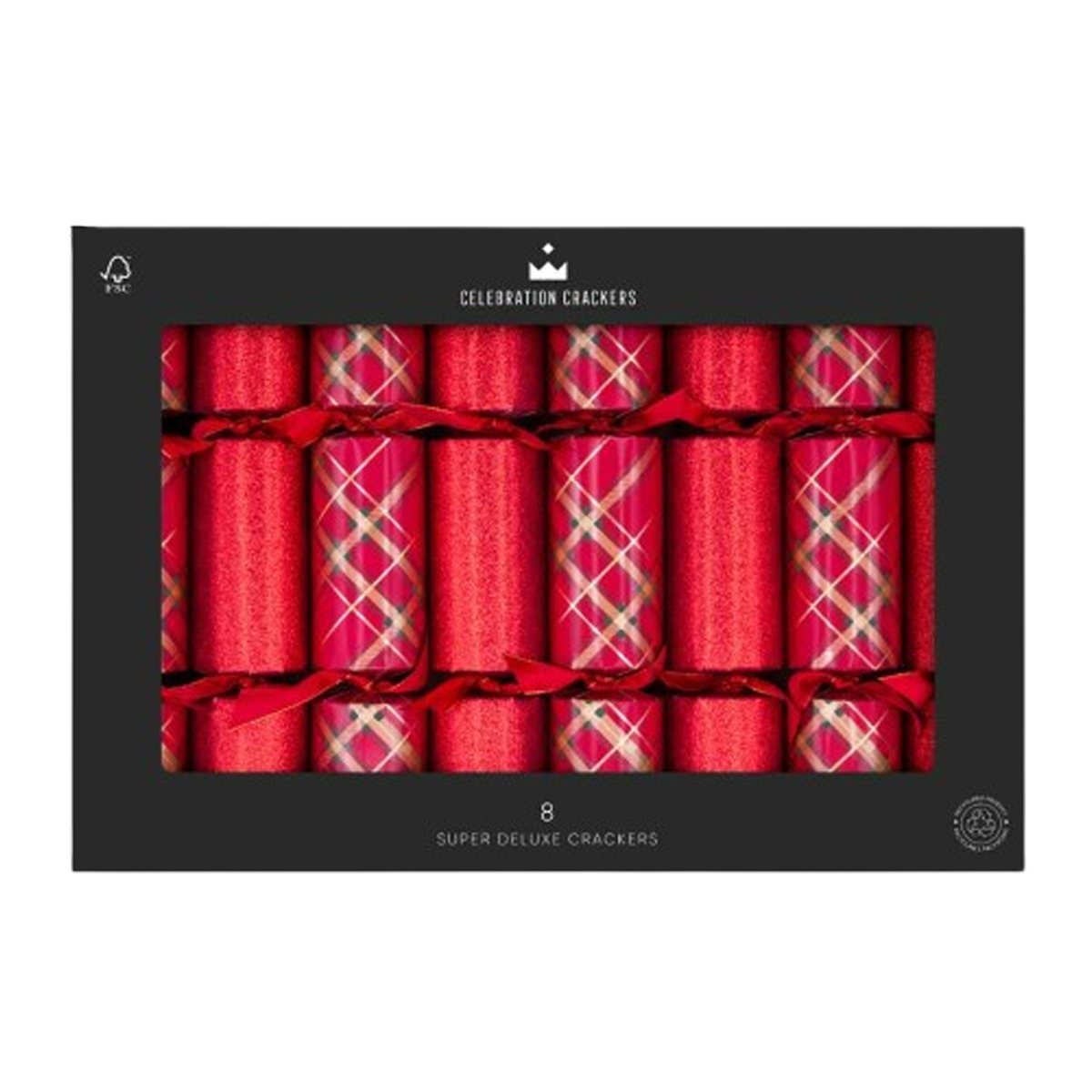 Celebration Crackers Tartan x8