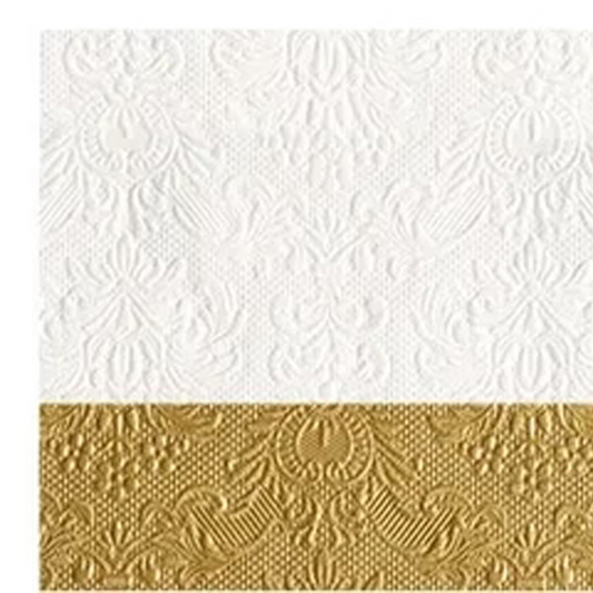 Ambiente Napkin White and Gold x20