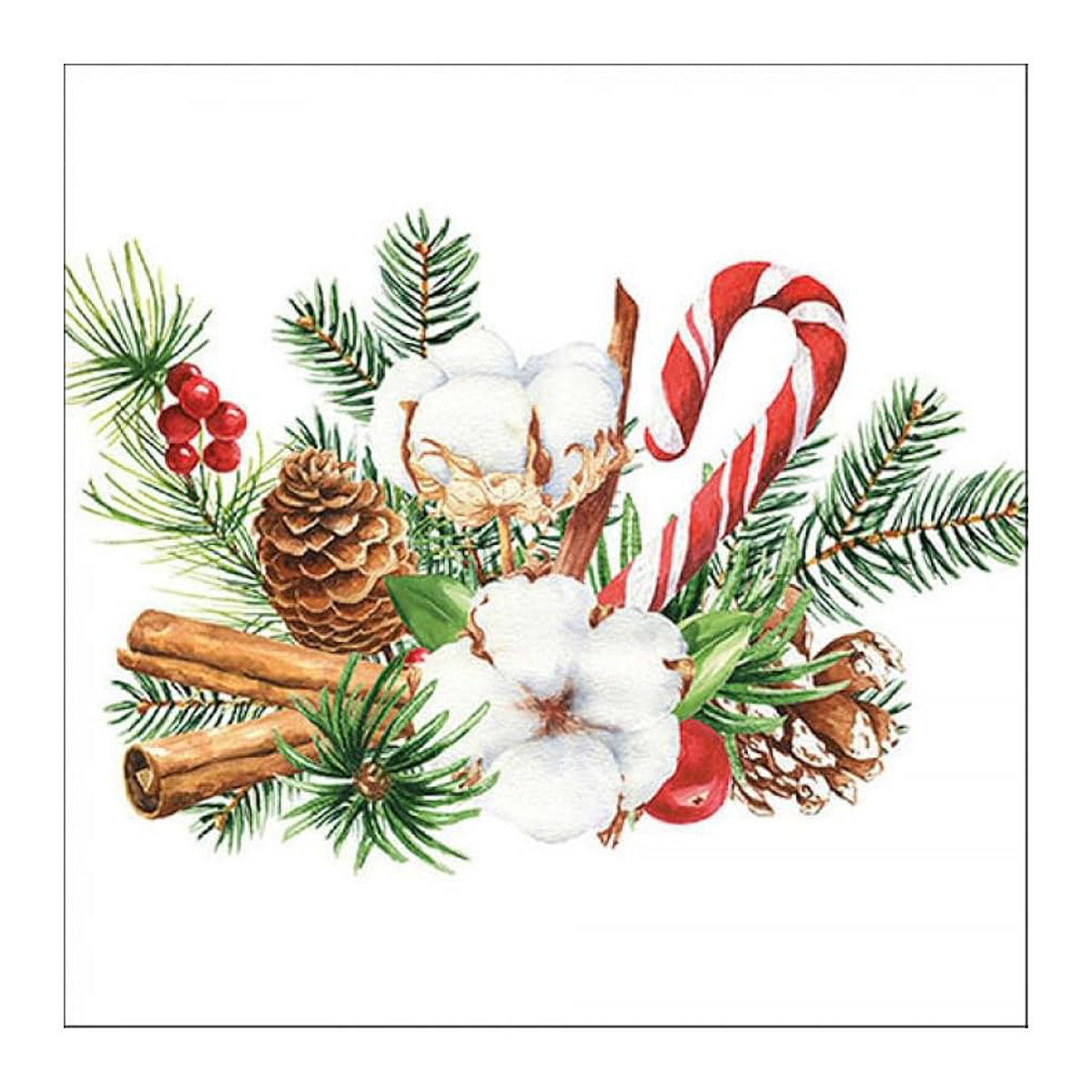 Ambiente Napkin Candy Cane x20