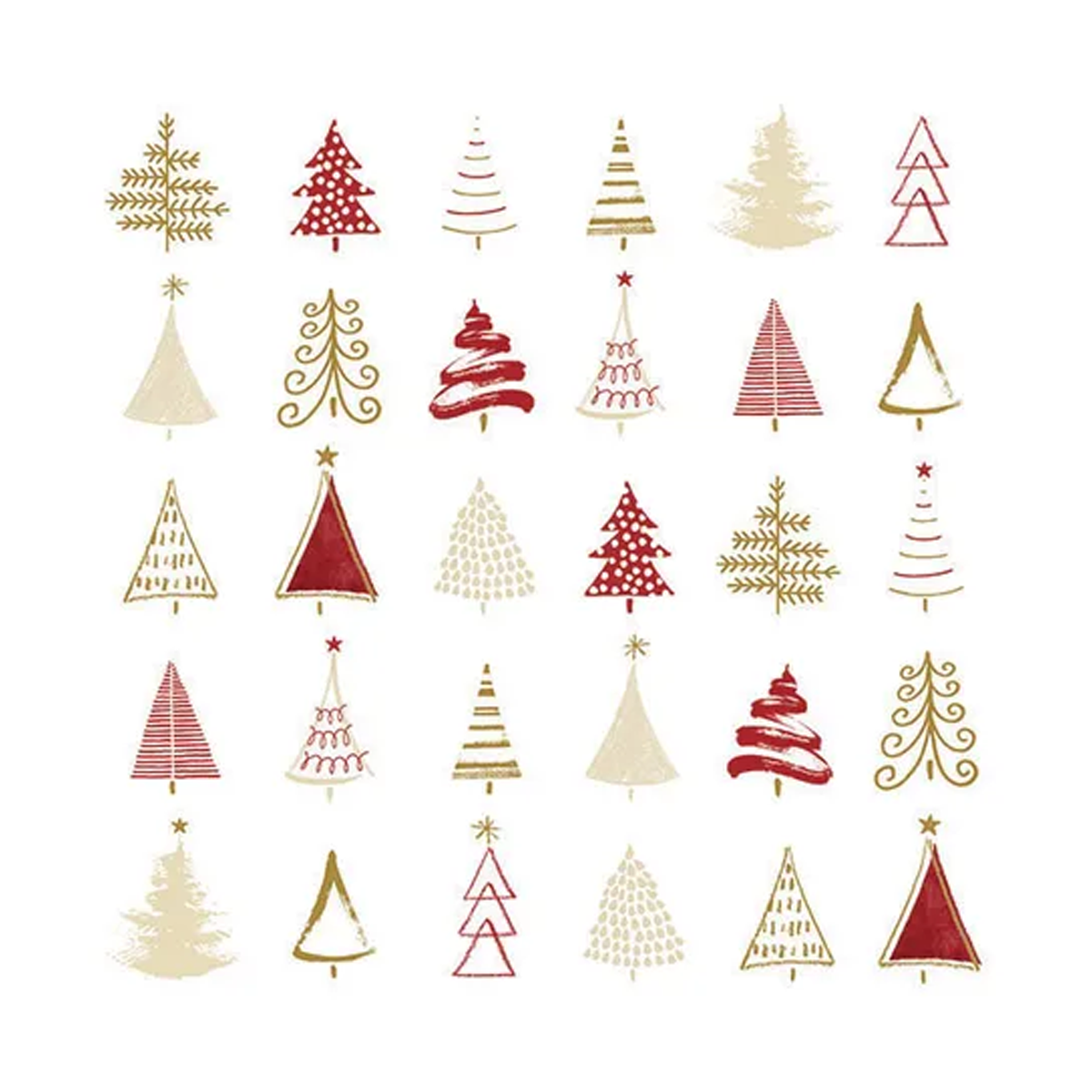 Ambiente Napkin Christmas Tree Red x20