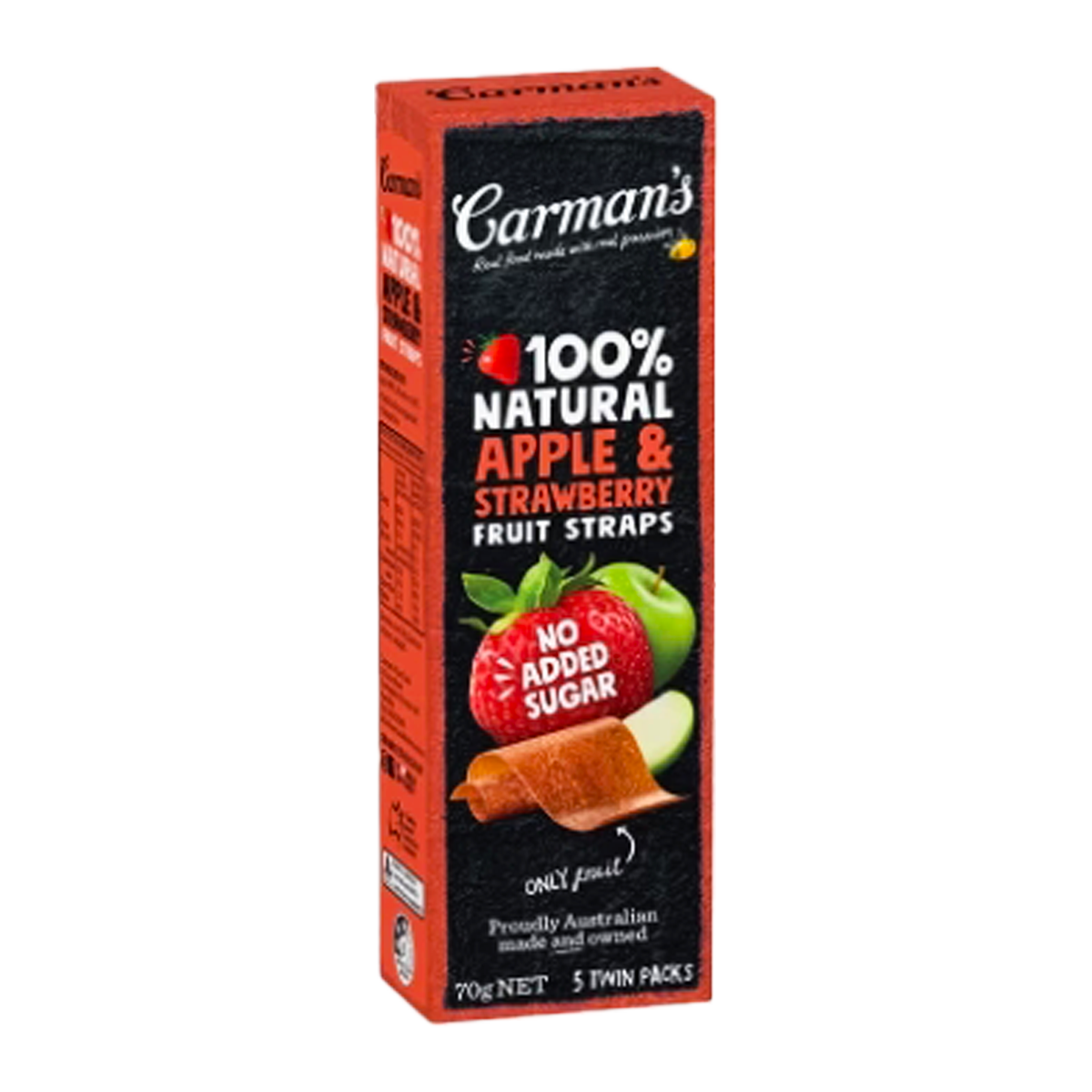 Carman's Apple Strawberry Fruit Strap 70g