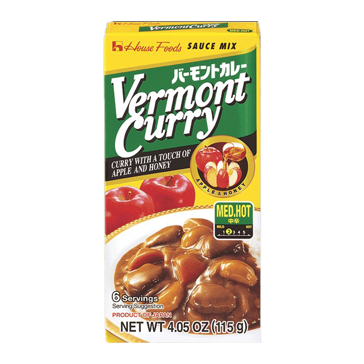 House Foods Vermont Curry Medium Hot 115g