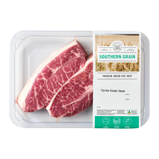 Southern Grain Premium Grain Fed Beef MB2 Oyster Blade Steak 250-450g