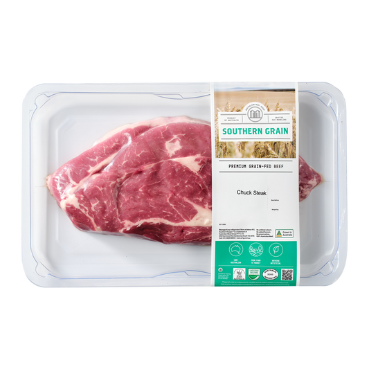 Southern Grain Premium Grain Fed Beef MB2 Beef Chuck Steak 300-600g