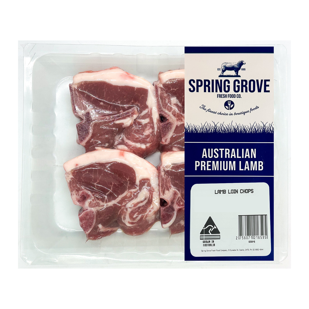 Spring Grove Lamb Loin Chops 400g-500g