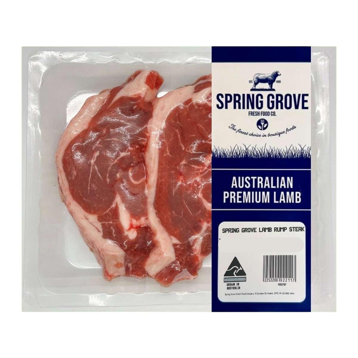 Spring Grove Lamb Rump Steak 500g-600g