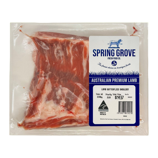 Spring Grove Lamb Shoulder Butteflied 500g-800g