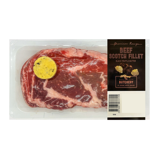 Spring Grove Beef Scotch Steak with Black Truffle Butter 300g-400g