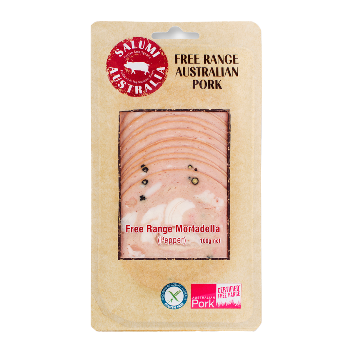 Salumi Free Range Mortadella with Pepper 100g