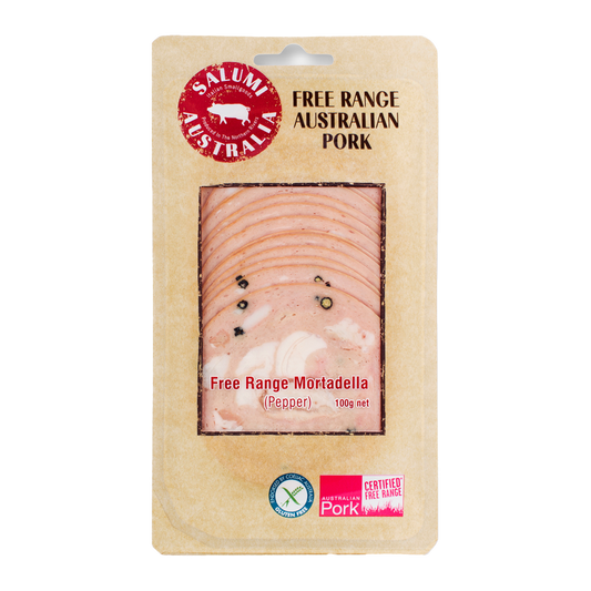 Salumi Free Range Mortadella with Pepper 100g