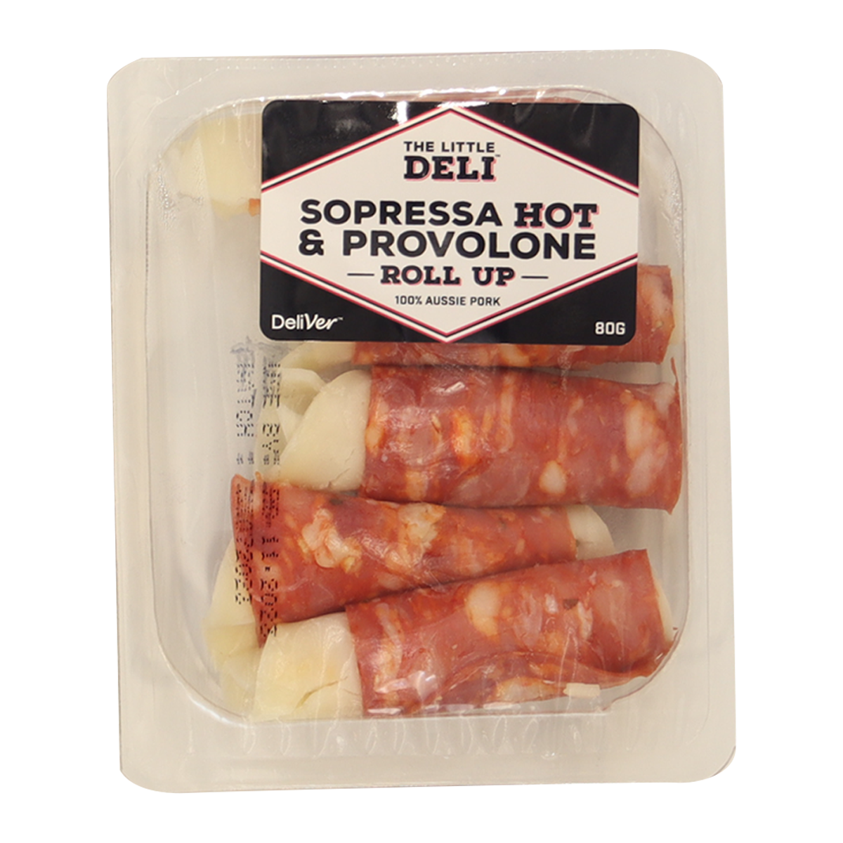 The Little Deli Hot Sopressa and Provolone Roll Up 80g