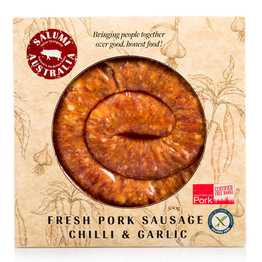 Salumi Pork Chilli and Garlic Sausage Coil 500g