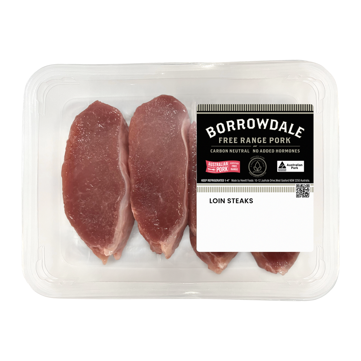 Borrowdale Free Range Pork Loin Steaks 300g-600g